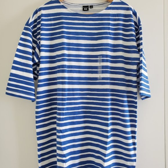 Marimekko x Uniqlo Blue Striped Tunic Top - NWT - Picture 2 of 4